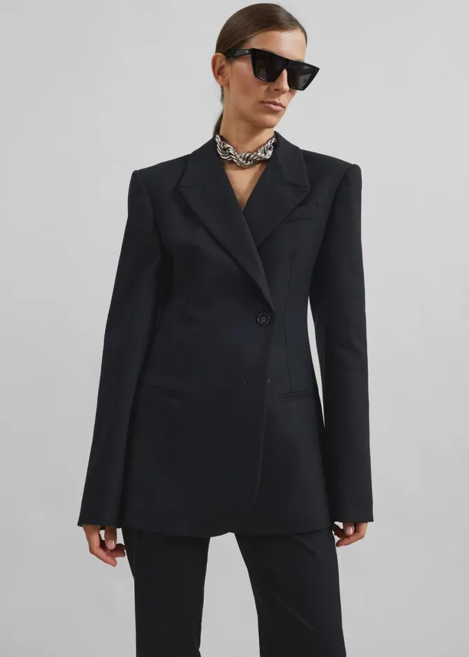 Clothing Women The Frankie Shop Morrison Crossover Blazer 8211 Black