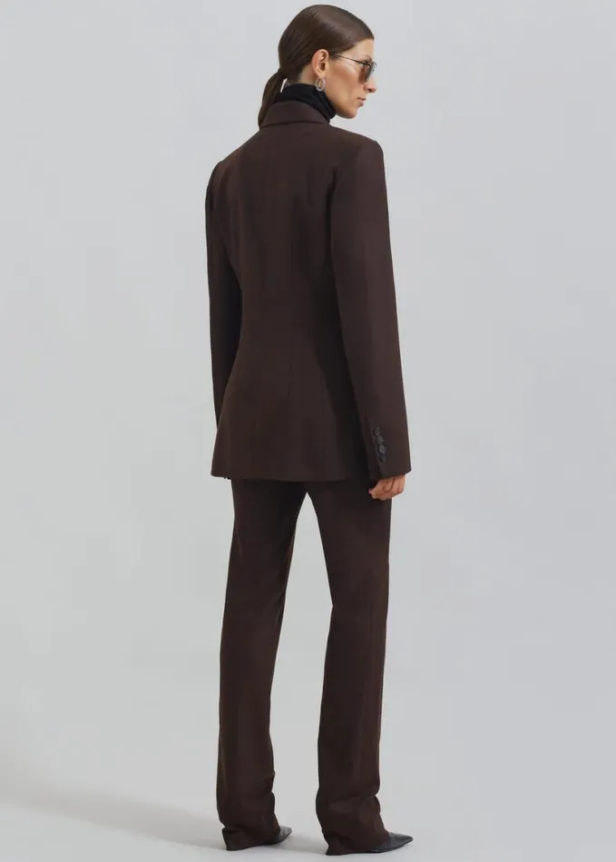 Clothing Women The Frankie Shop Morrison Crossover Blazer 8211 Brown