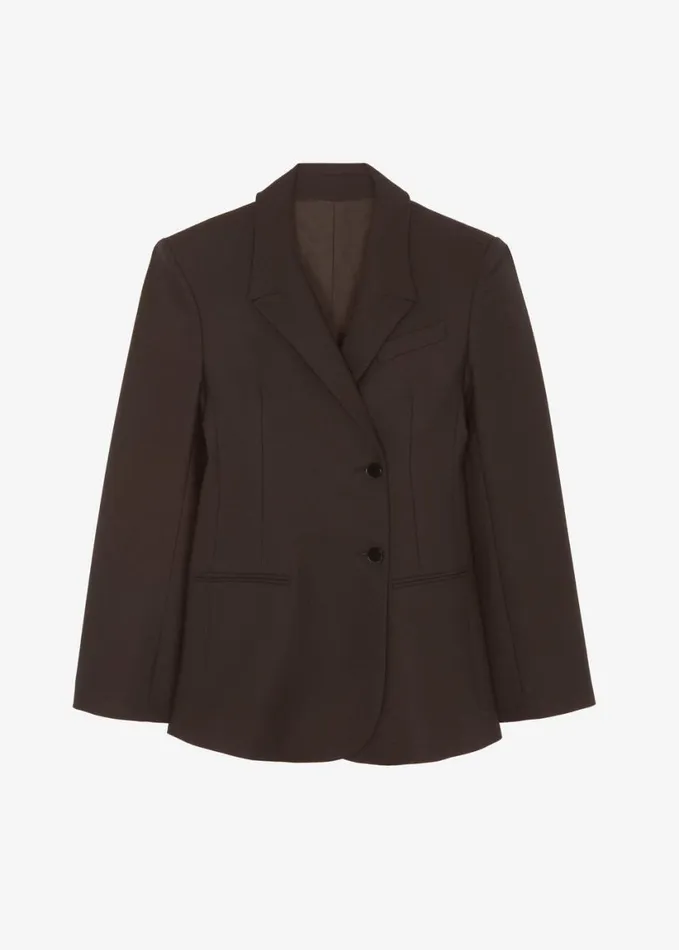 Clothing Women The Frankie Shop Morrison Crossover Blazer 8211 Brown