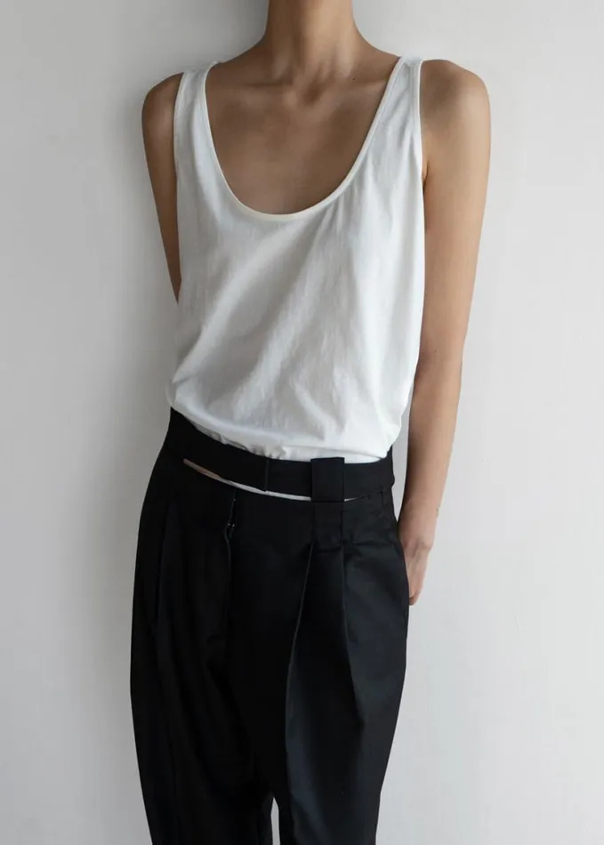 Clothing Women The Frankie Shop Penelope Tank Top 8211 White