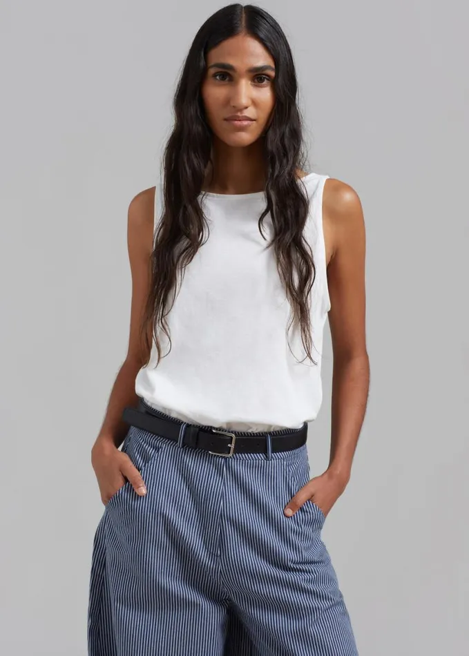 Clothing Women The Frankie Shop Penelope Tank Top 8211 White