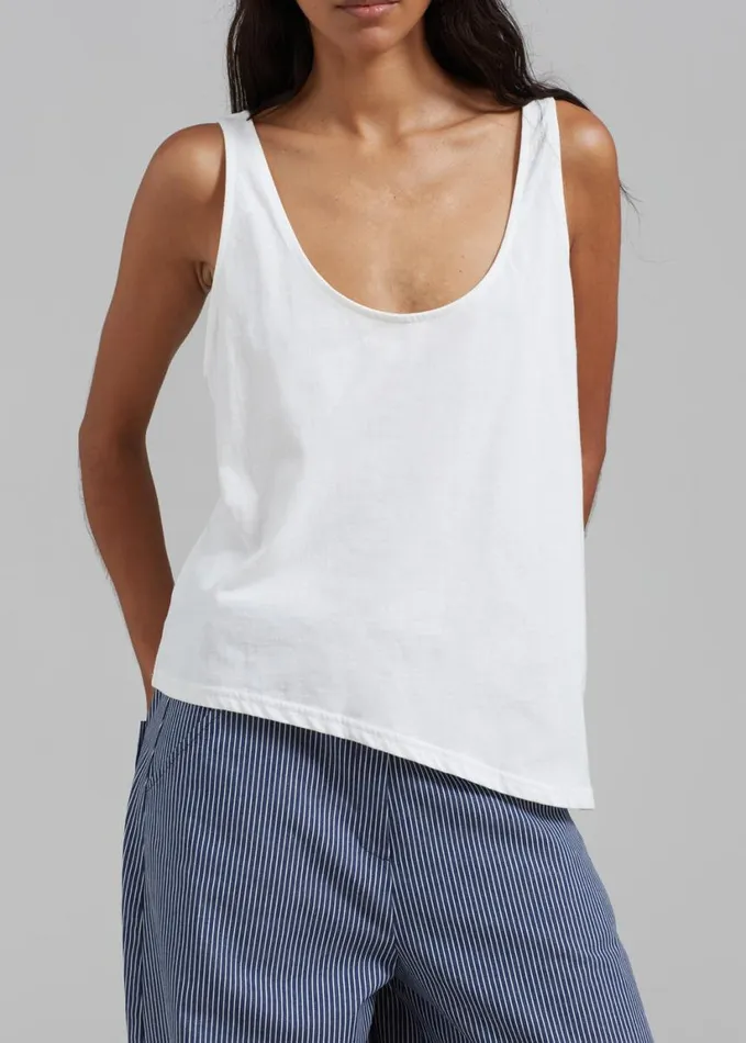 Clothing Women The Frankie Shop Penelope Tank Top 8211 White