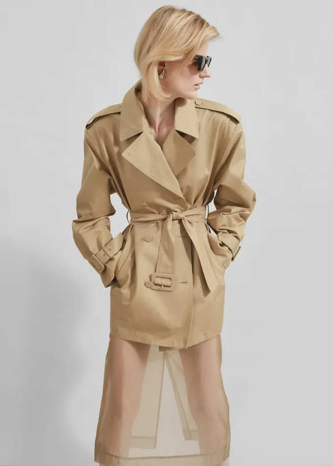 Clothing Women The Frankie Shop Raleigh Trench Coat 8211 Beige