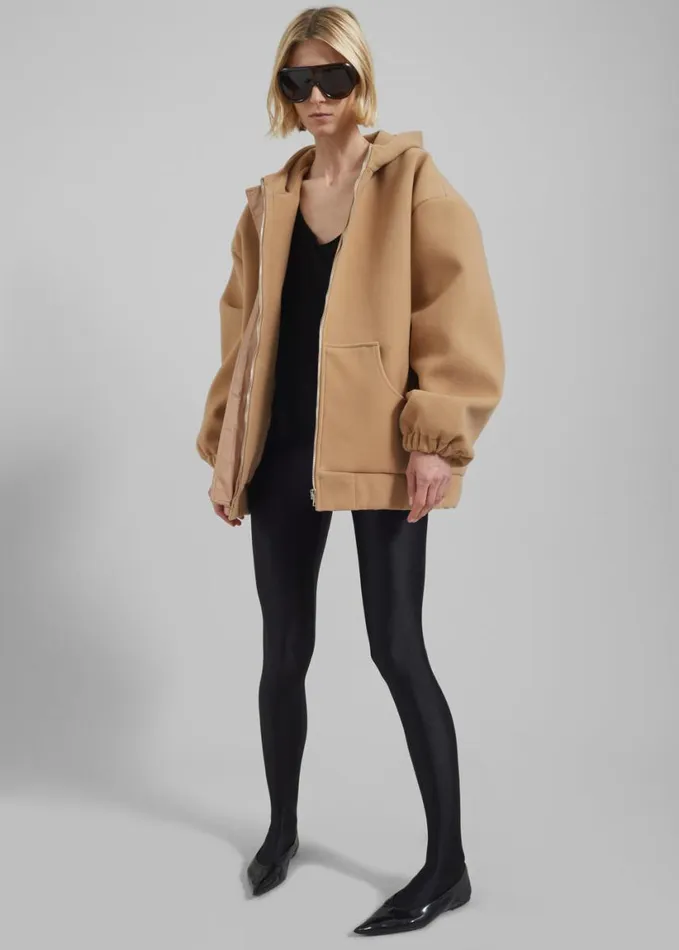 Clothing Women The Frankie Shop Rey Zip Up Hoodie 8211 Beige