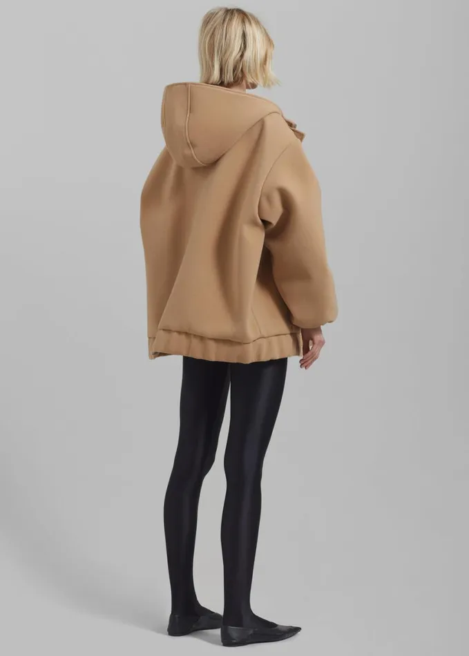 Clothing Women The Frankie Shop Rey Zip Up Hoodie 8211 Beige