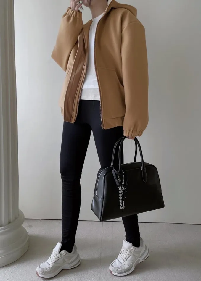 Clothing Women The Frankie Shop Rey Zip Up Hoodie 8211 Beige