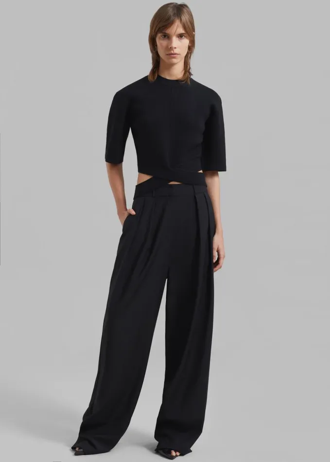Clothing Women The Frankie Shop Ripley Pleated Trousers 8211 Black