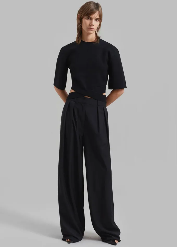 Clothing Women The Frankie Shop Ripley Pleated Trousers 8211 Black