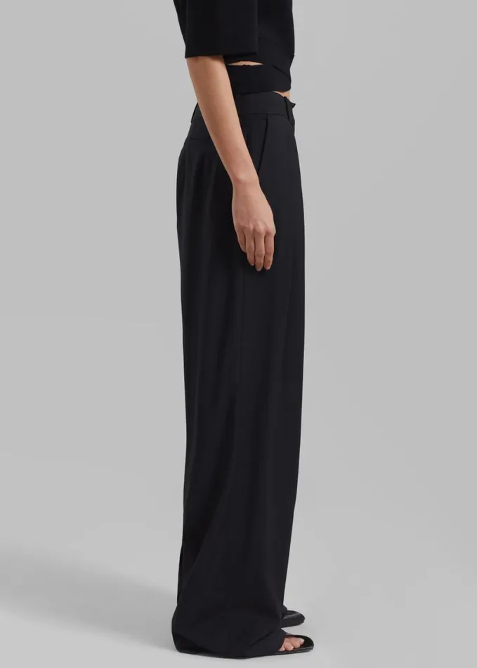 Clothing Women The Frankie Shop Ripley Pleated Trousers 8211 Black