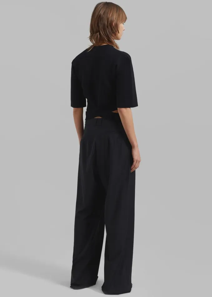Clothing Women The Frankie Shop Ripley Pleated Trousers 8211 Black