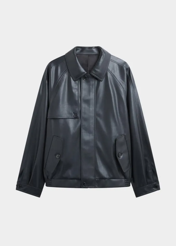 Clothing Women The Frankie Shop Roisin Faux Leather Jacket 8211 Black