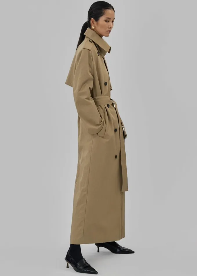 Clothing Women The Frankie Shop Rolen Trench Coat 8211 Beige