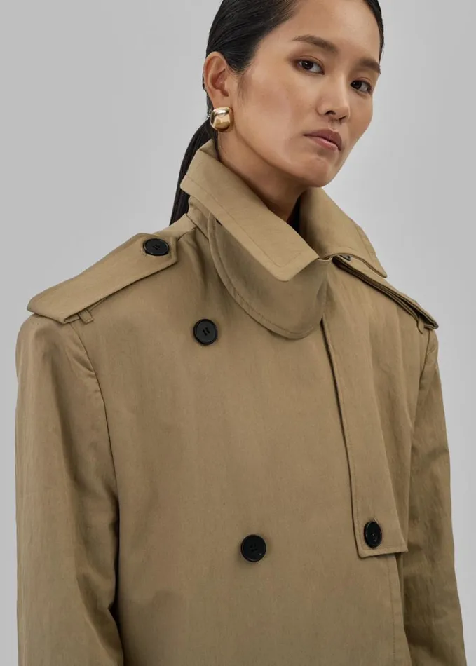 Clothing Women The Frankie Shop Rolen Trench Coat 8211 Beige