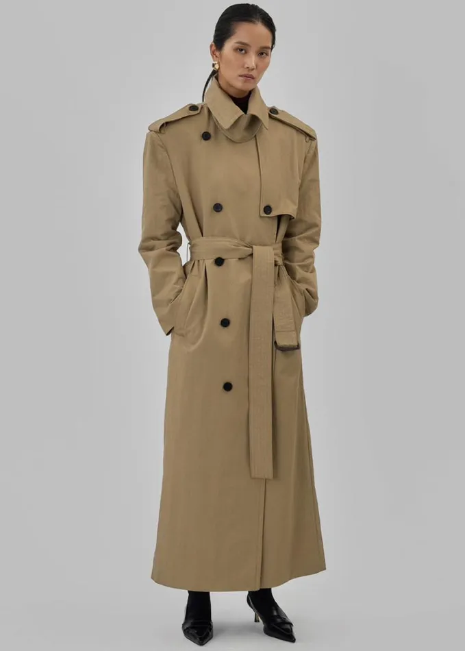 Clothing Women The Frankie Shop Rolen Trench Coat 8211 Beige