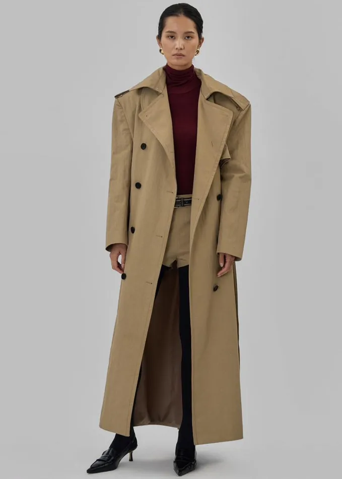 Clothing Women The Frankie Shop Rolen Trench Coat 8211 Beige