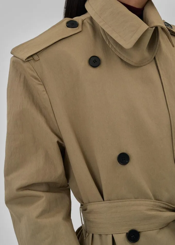 Clothing Women The Frankie Shop Rolen Trench Coat 8211 Beige