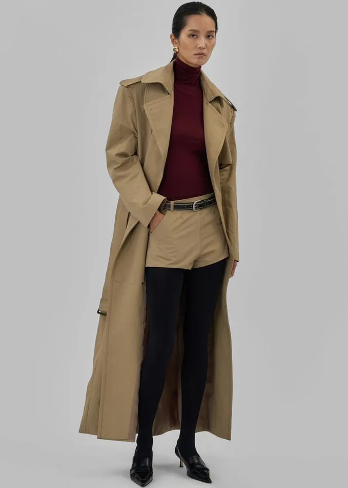 Clothing Women The Frankie Shop Rolen Trench Coat 8211 Beige