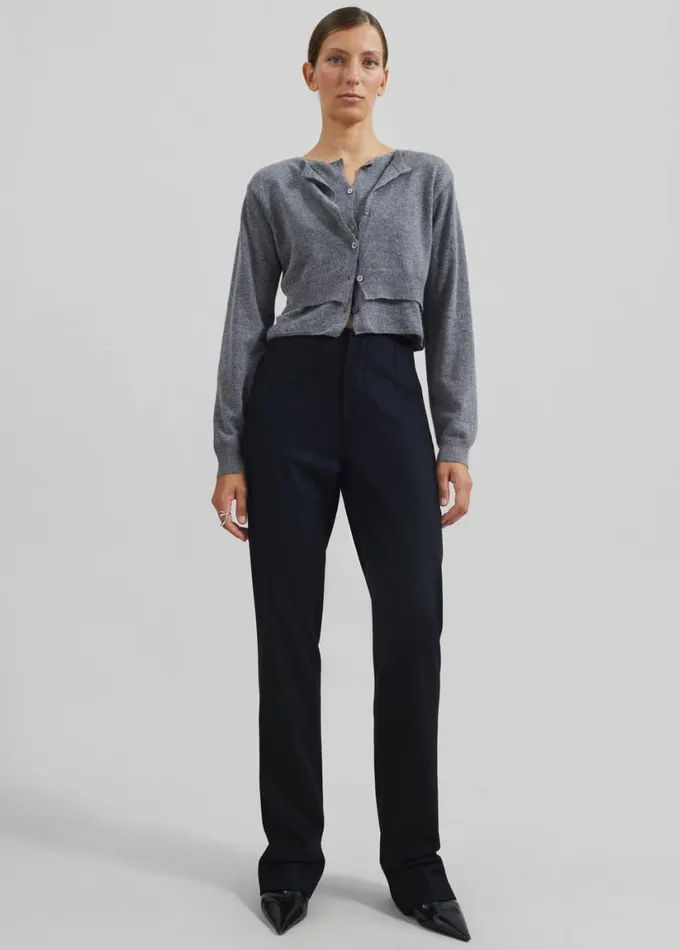 Clothing Women The Frankie Shop Simi Layered Cardigan 8211 Grey