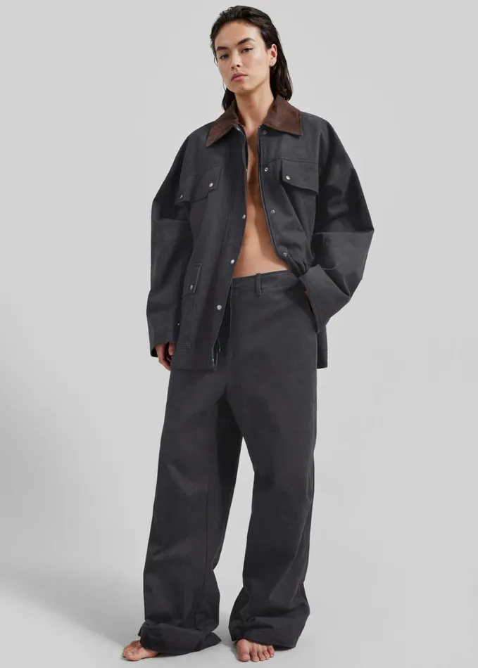 Clothing Women The Frankie Shop Stevan Denim Trousers 8211 Charcoal