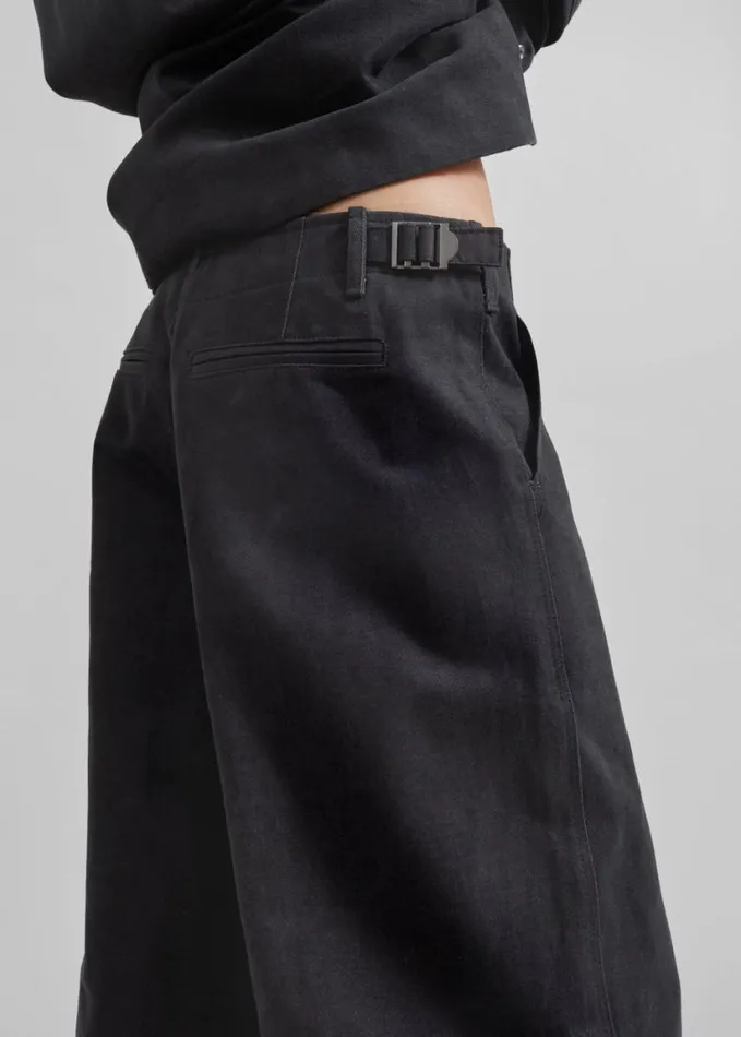 Clothing Women The Frankie Shop Stevan Denim Trousers 8211 Charcoal