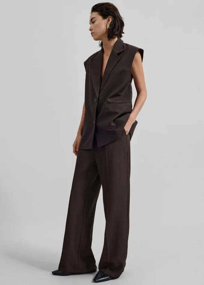 Clothing Women The Frankie Shop Tallin Vest 8211 Brown