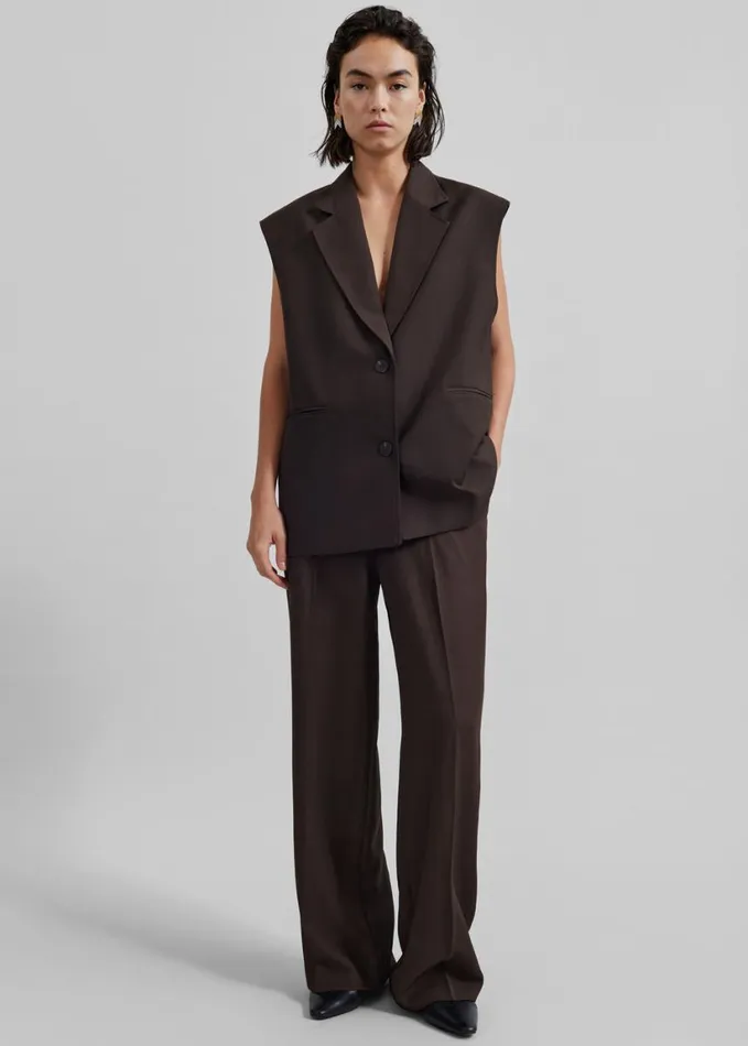 Clothing Women The Frankie Shop Tallin Vest 8211 Brown