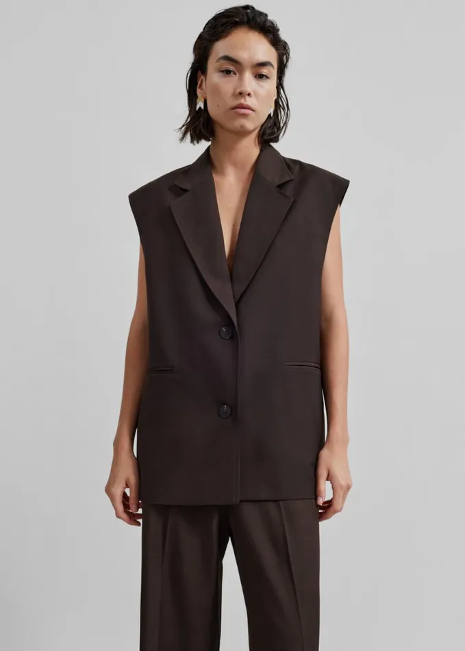 Clothing Women The Frankie Shop Tallin Vest 8211 Brown