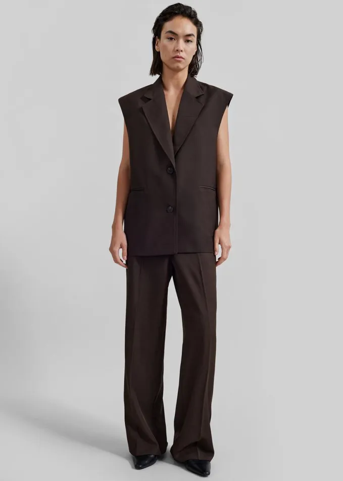 Clothing Women The Frankie Shop Tallin Vest 8211 Brown