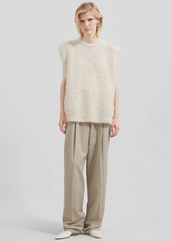 Clothing Women The Frankie Shop The Garment Bern Knit Top 8211 Oyster