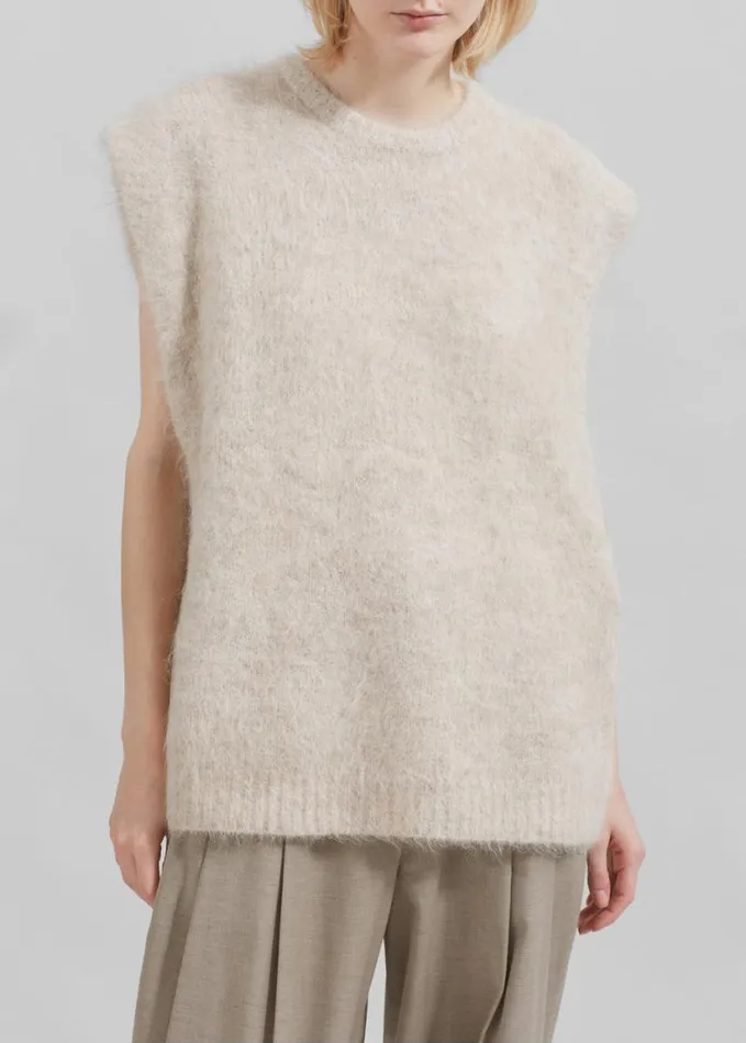 Clothing Women The Frankie Shop The Garment Bern Knit Top 8211 Oyster