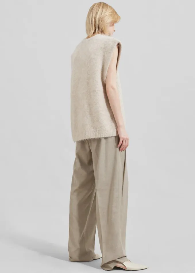 Clothing Women The Frankie Shop The Garment Bern Knit Top 8211 Oyster
