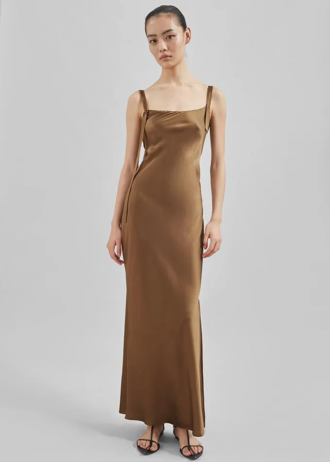 Clothing Women The Frankie Shop The Garment Catania String Maxi Dress 8211 Olive