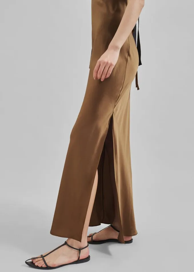 Clothing Women The Frankie Shop The Garment Catania String Maxi Dress 8211 Olive
