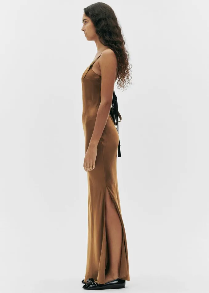 Clothing Women The Frankie Shop The Garment Catania String Maxi Dress 8211 Olive