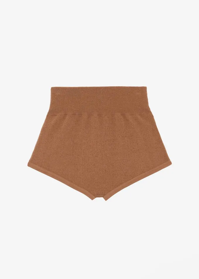 Clothing Women The Frankie Shop Veronica Mini Knit Shorts 8211 Brown