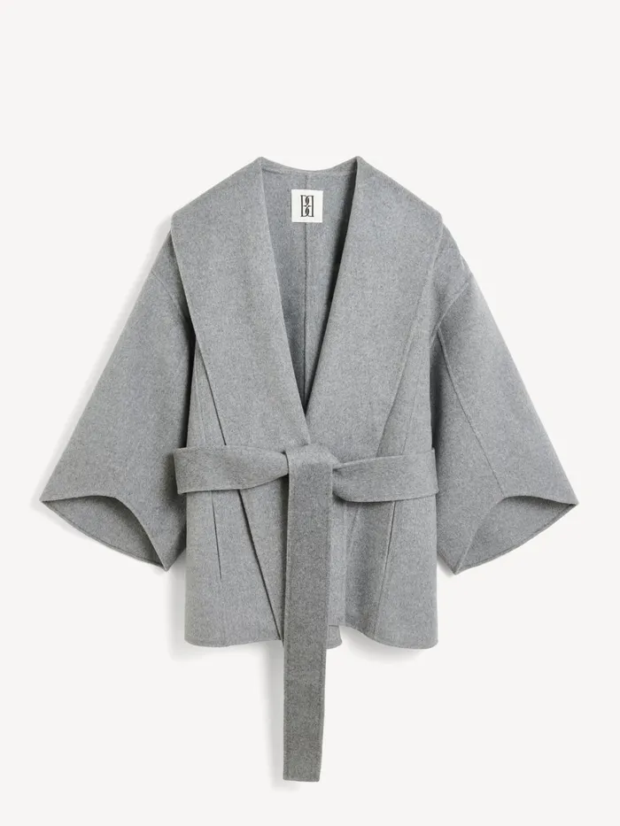 Coats and Jackets Women By Malene Birger Margith Wool Jacket Grey Melange