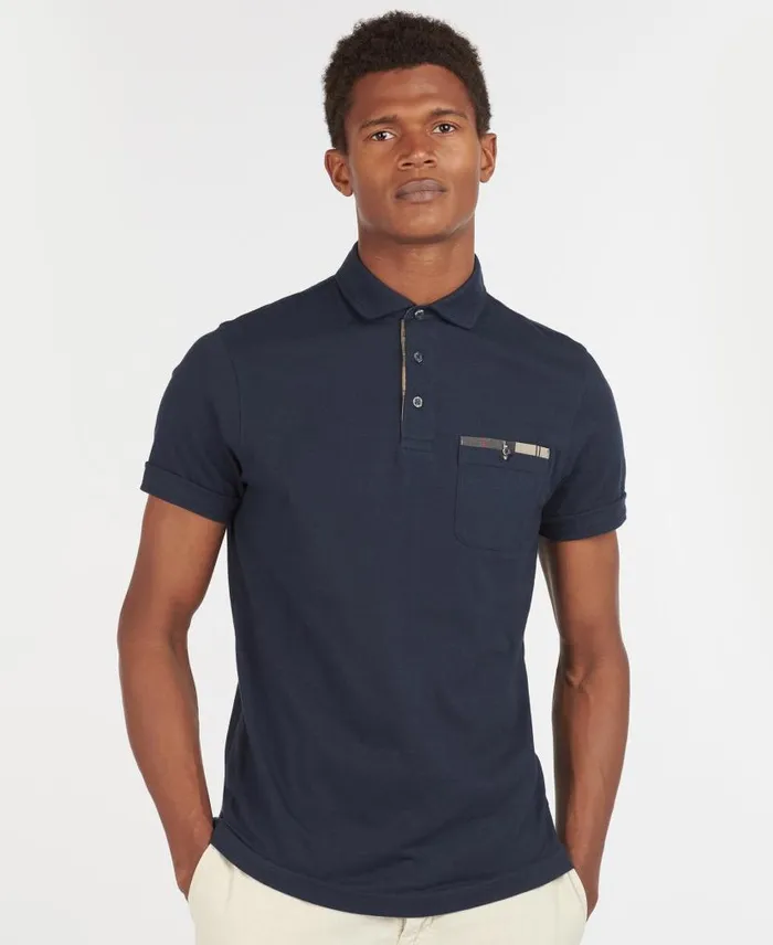 Corpatch Polo Shirt White Men Barbour Polo Shirts