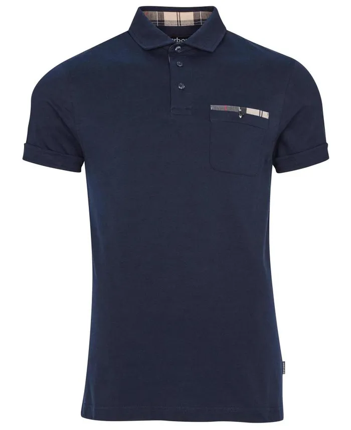 Corpatch Polo Shirt White Men Barbour Polo Shirts