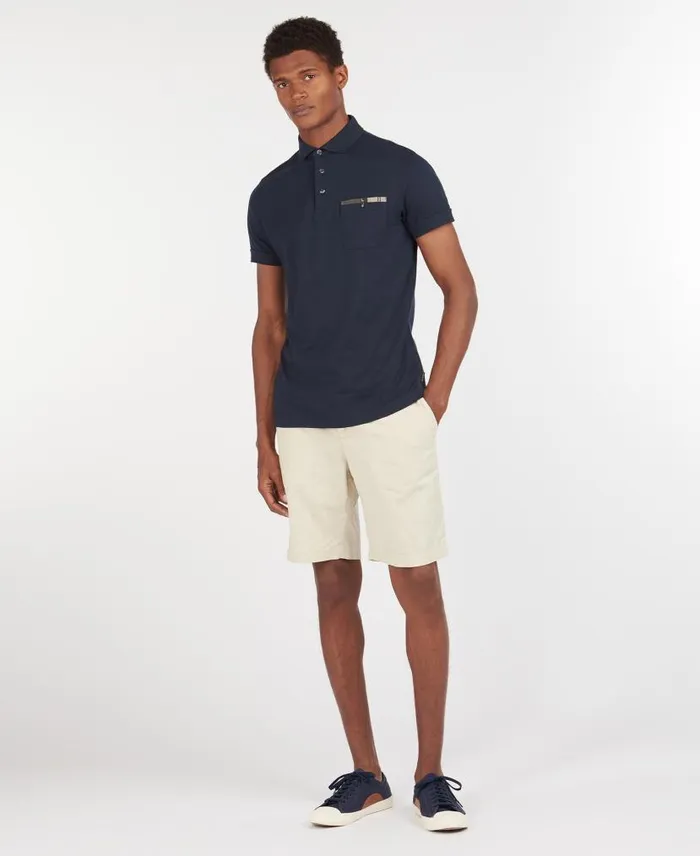 Corpatch Polo Shirt White Men Barbour Polo Shirts