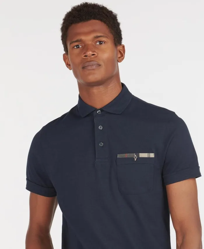Corpatch Polo Shirt White Men Barbour Polo Shirts