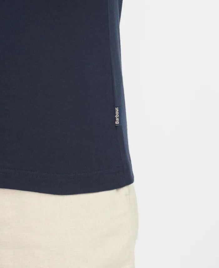 Corpatch Polo Shirt White Men Barbour Polo Shirts
