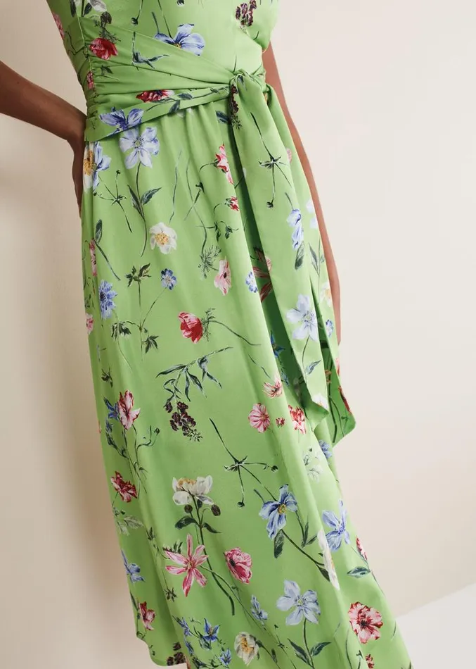 Corrin Floral Midi Dress Limemulti Women Phase Eight Dresses