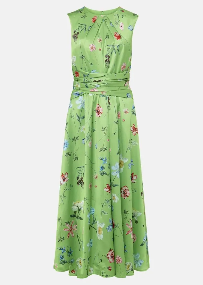 Corrin Floral Midi Dress Limemulti Women Phase Eight Dresses