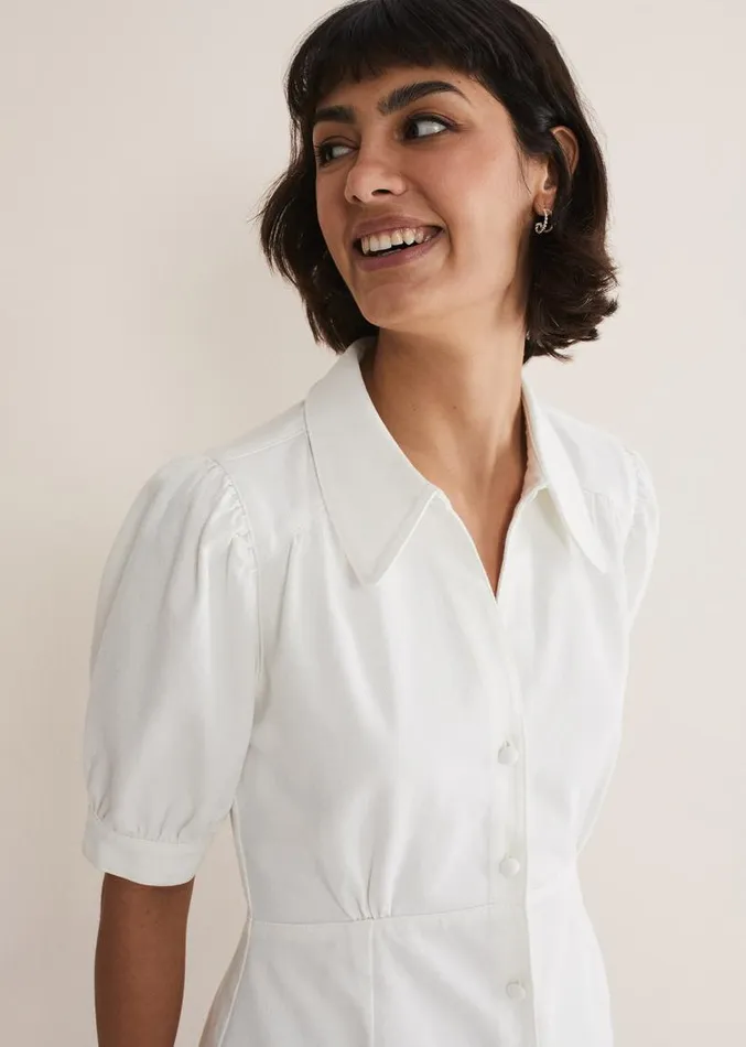 Cosette Denim Top White Women Phase Eight Tops and TShirts