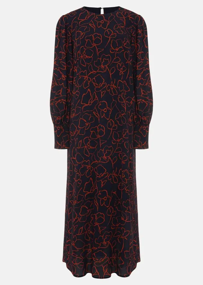 Cosmo Abstract Print Midi Dress Spiceink Women Phase Eight Dresses