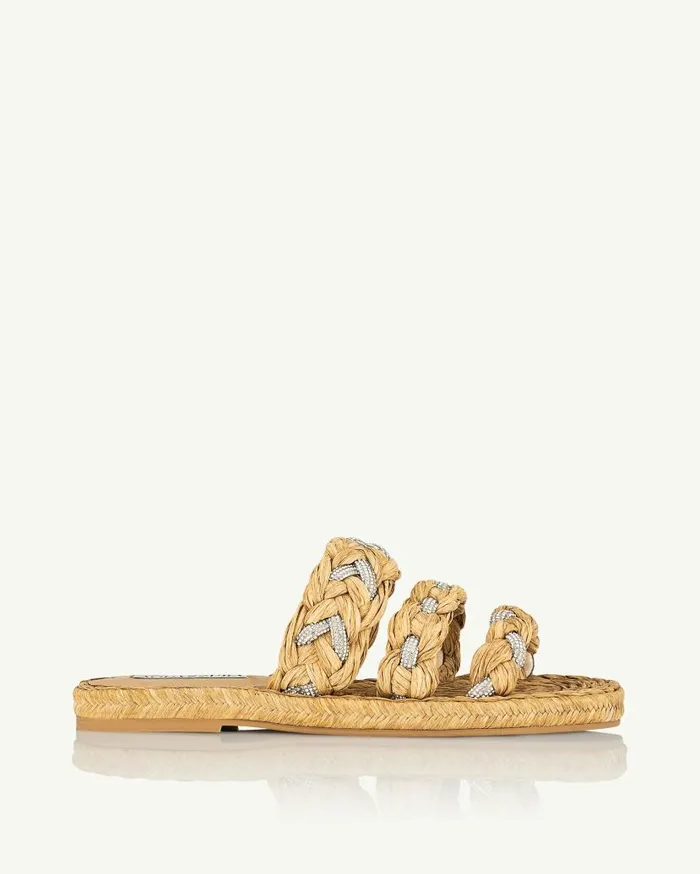 Costiera Espadrille Flat Beige Women Aquazzura Flats