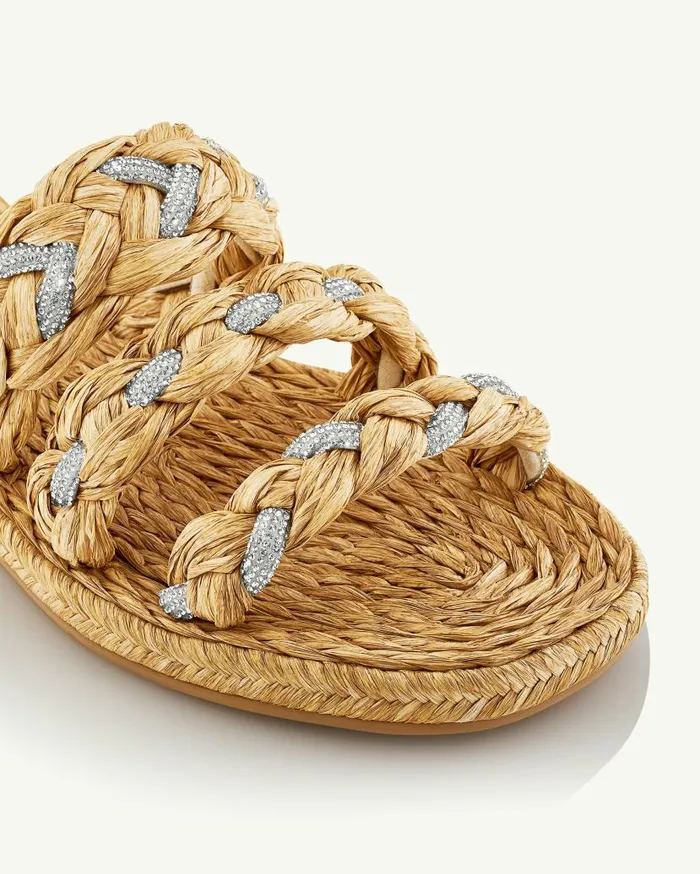 Costiera Espadrille Flat Beige Women Aquazzura Flats