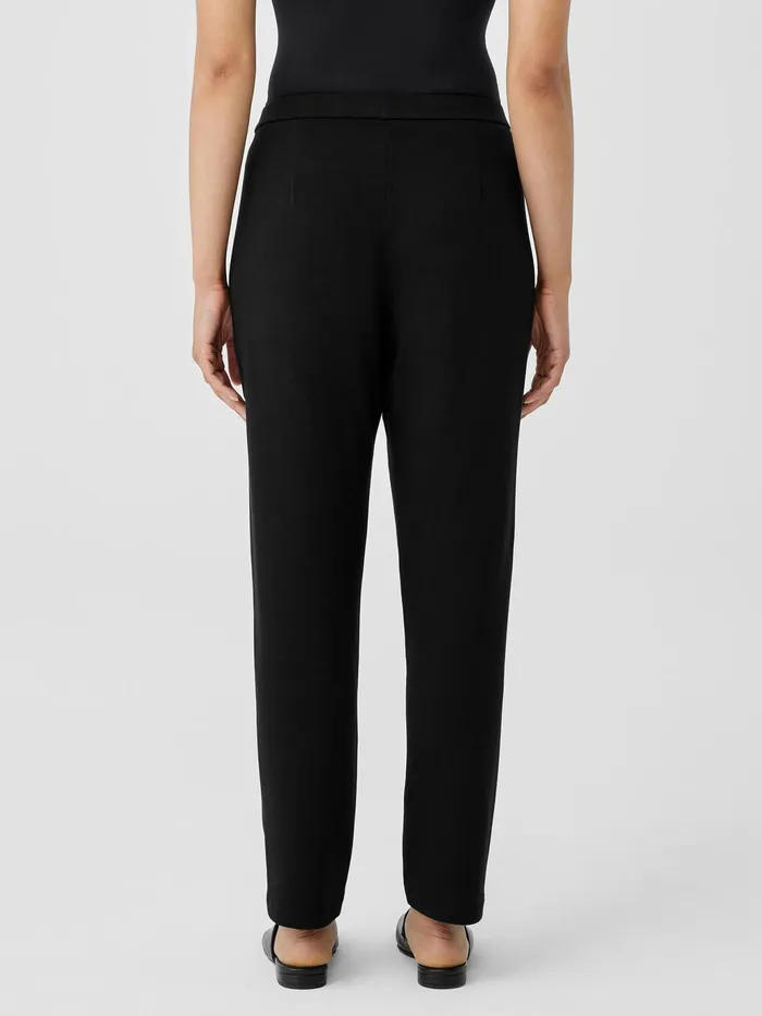 Cozy Brushed Terry Hug Slouchy Pant Black Women Eileen Fisher Pants Shorts and Jumpsuits
