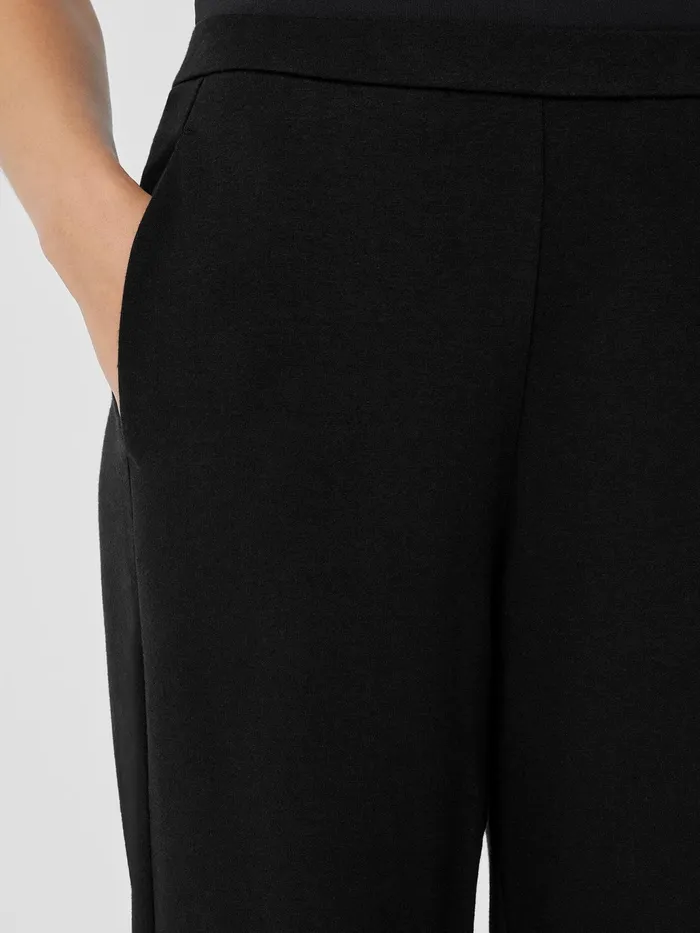 Cozy Brushed Terry Hug Slouchy Pant Black Women Eileen Fisher Pants Shorts and Jumpsuits