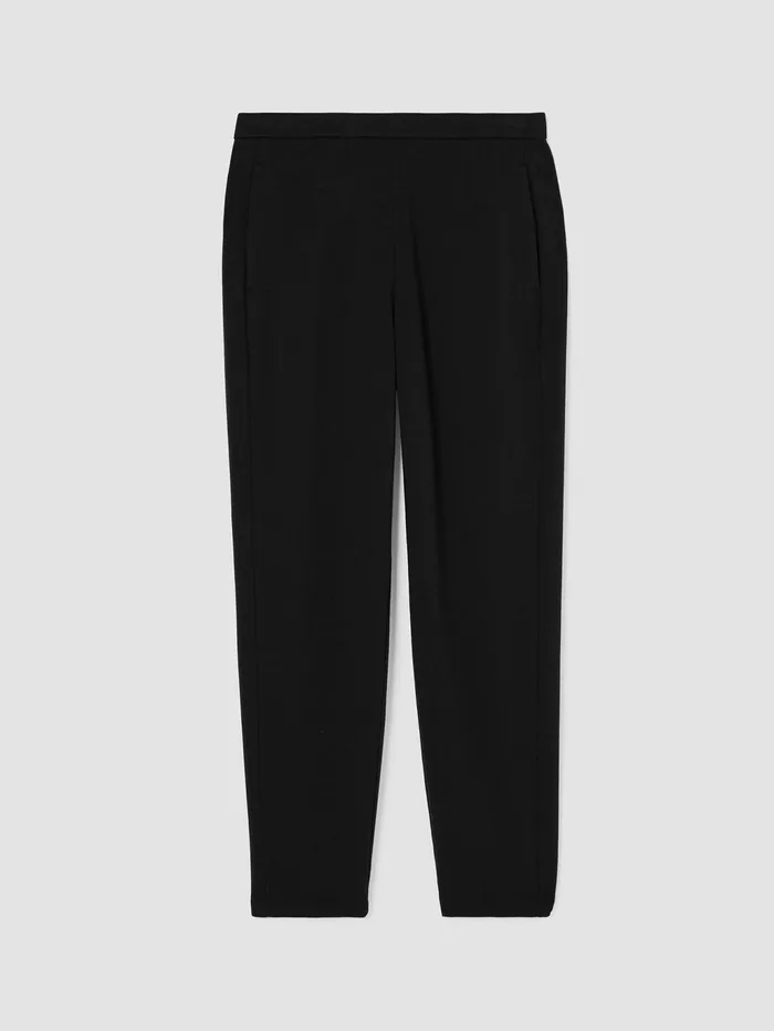 Cozy Brushed Terry Hug Slouchy Pant Black Women Eileen Fisher Pants Shorts and Jumpsuits